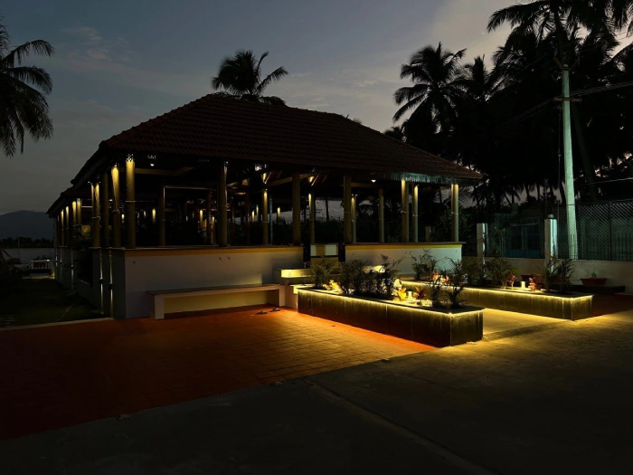 Outdoor wedding venue in Coimbatore with elegant decor
